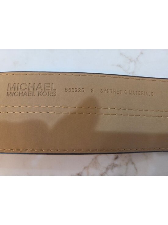 NWT Michael Kors Belt Womens S  Pink & White Logo Gold Buckle Synthetic Material main image 9